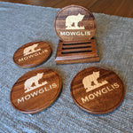 Hand-Made Wooden Coaster Set (DARK)